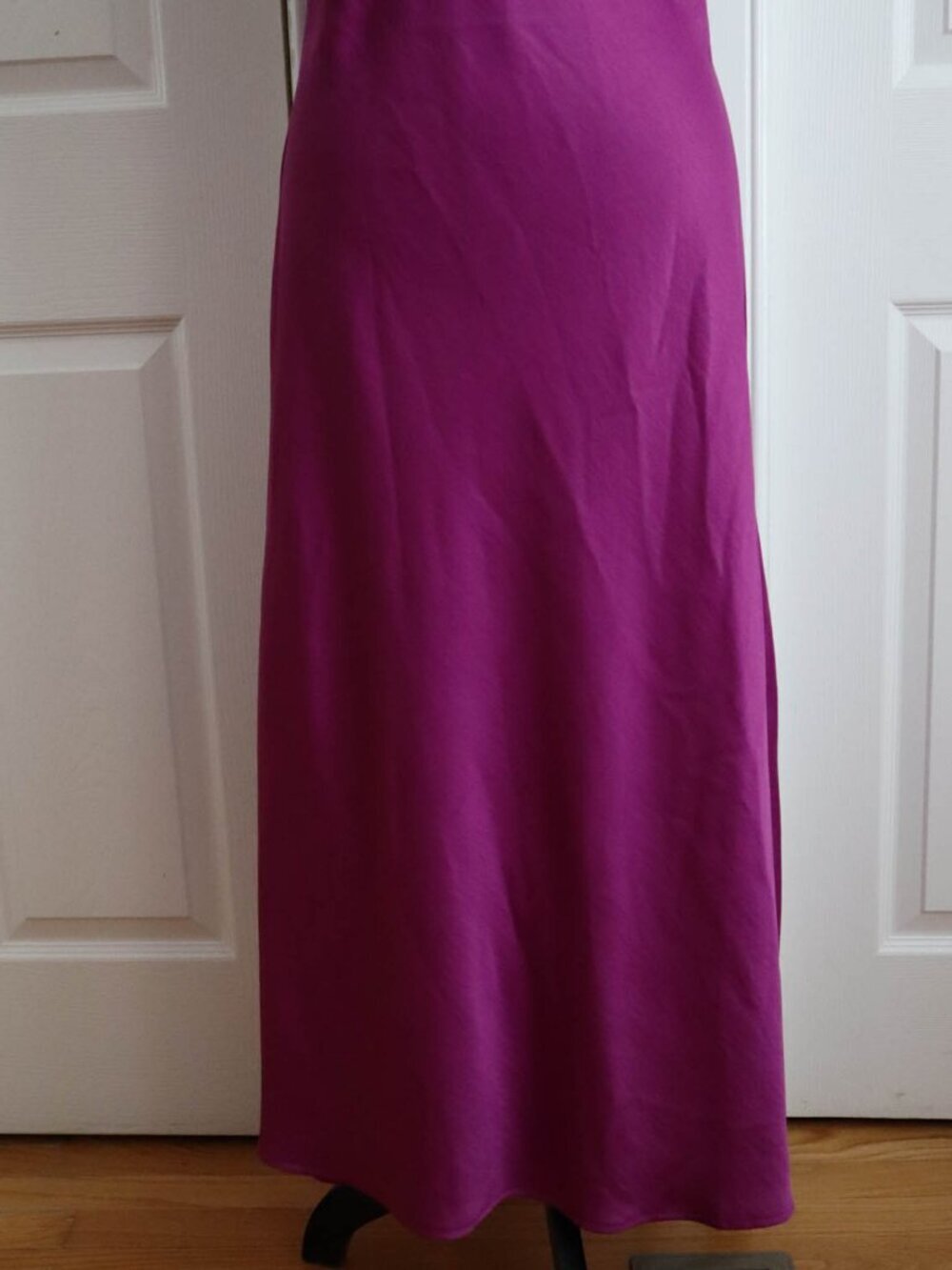 Loft Cowl Neck Maxi Slip Dress Sleeveless Purple Magenta Sz 8 Cocktail Wedding - Picture 3 of 7